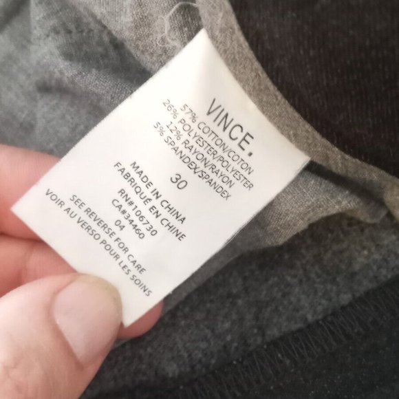 VINCE - Stretch cotton pants- Size 30 - 34waist - Picture 8 of 9